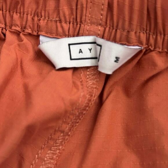 AYR The Dirtbag Elastic Waist Drawstring Shorts Rind Burnt Orange-Size M - Picture 8 of 8
